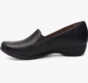 Dansko Womens Farah Milled Nappa Black Leather Comfort Loafer 36 US 6 Classic
